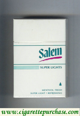 Salem Super Lights Menthol Fresh with red line cigarettes hard box